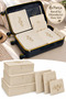 6 Pieces of Storage Bag Set and Suitcase Travel Maternity Bag Organizer