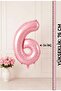 Pink 6 Number Foil Balloon 76 cm Large Size Birthday Celebration Special Party Decoration - 2