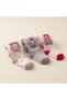 80% Cotton Girls' 3-Pack'Fashion Icon' Cotton Pantyhose Set with Girl Figures - 3