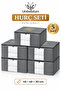 5 Pieces - Sweater Clothes Bag with Window 45 X 40 X 30cm Gray