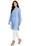 Blue Striped Tunic with Elasticated Sleeves - 3