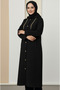 Quilted Long Sleeve Hooded Seasonal Coat - 2