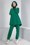 Hooded Ribbed Double Tracksuit Set - 43343