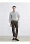 Southblue Khaki Regular Fit Long Sleeve Striped Men's Shirt - 2