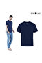 Round Neck Tshirt for Men – 100% Combed Cotton, Comfort Fit Casual T-Shirt, Navy, 1 Piece