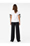Cotton Color Contrast Bow Short Sleeve Crew Neck T-Shirt - 3
