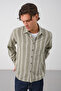 Men's Oversized Shirt Collar Linen Long Sleeve Summer Shirt - 2