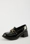 Hily Women's Loafer with Patent Leather Accessories - Black Patent Leather - 4