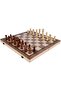 Magnetic Wooden 2-in-1 Chess and Checkers Set,Folding Board with Extra Queens and Storage Slots - 4
