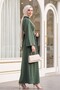 Hakim Collar Belted Dress -Khaki - 6