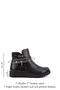 Women's black zippered thick soled boots - 2