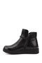 Women's black zippered thick soled boots - 5