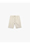 Cotton Linen Blend Lace-Up Waist Bermuda Shorts - 3