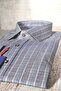 Thin Light Brown Striped Cotton Men's Shirt - 6