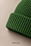 Wool Beret Women's Men's Unisex Winter Hat Green - 3