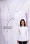 Doctor Nurse Teacher Women's Jacket Length Judge Collar White Apron - 6