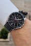 Functional Men's Wristwatch with Case Silver Cord Black Color Display - 4