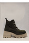 Venus 2353302K Women's Leather Boots Green Beige