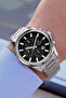 Men's Wristwatch 3 Atm Water Resistant Silver Color Steel Band Cbk462 - 2