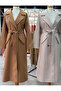 Lined Belted and Buttoned Premium Hijab Coat - 2