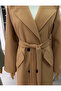 Lined Belted and Buttoned Premium Hijab Coat - 3