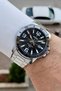 Silver Color Men's Wristwatch with Black Cord - 4