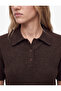 Sheep Wool Blended Buttoned Short Sleeve Polo Collar Knitwear Sweater - 4