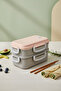 2-Tier Aurora Stainless Steel Leakproof Lunch Box - Children's Lunch Box Brown