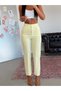 Elastic Waist Striped Trousers - Yellow - 2