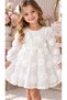 Girls' Dress for Party, Cotton, 3D Rose Detail, Tulle Lining, Evening Dress - 3
