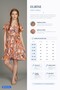 Tropical Floral Pattern Double Breasted Dress Short Sleeve Ruffle Belted Salmon Summer Dress - 8