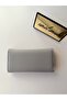 Women's Gray Multi-Compartment Snap Fastener Zipper Card Holder Compartment Leather Look Long Wallet - 6