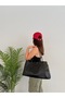 Women's Black Large Volume Faux Leather Shoulder and Shoulder Bag with Magnetic Closure Daily Tote Bag - 4
