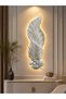 Silver Floral Leaf Sconce – Electric Wall Sconce (3 Light Colors) Size 62*20 cm