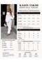 Women's Shirt with Bead Embroidery on Front and Sleeves, Standard Pants Size Suit - 2