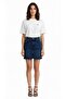 Women's Navy Blue Mini Denim Skirt