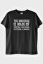 The Universe Is Made of Protons Electrons Printed Black T-Shirt
