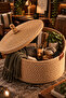 Natural Jute Drawstring Wicker Lid Basket – Kitchen, Bathroom, and Decorative Multi-Purpose Organizer |   30X30X20