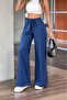 Women's High Waist Elastic Lace-Up Jeans - 4