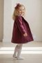 My Little One's 4-Piece Set with Floral Embroidery Dress and Cashmere Jacket - Burgundy - 3