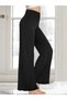 Women's high waist wide leg long janjan crepe pants - 2