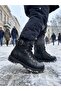 Genuine Leather Black Orthopedic Lace-Up Zippered Children's Boots