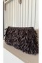 Handmade Wicker Tassel Detail Leather Clutch Handbag (35X20Cm) Brown