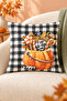 Double Sided Printed Velvet Texture Autumn and Pumpkin Patterned 4-Piece Throw Pillow Set - 5