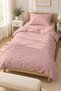Double Sided Floral Patterned - Printed Single Duvet Cover Set - 3