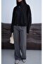 Women's Black Oversize Bomber Jacket - 7