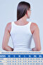 Women's Thick Strap Ribbed Knit Corded Fabric White Undershirt – Novelle - 2