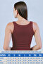 Women's Thick Strap Ribbed Knit Corded Fabric Claret Red Athlete Top – Novelle - 2