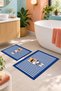 Teddy Bear Patterned Set of 2 Non-Slip Bath Mats