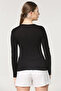 Comfortable and Stylish Long Sleeve Crew Neck Lycra Viscose Combed Cotton Body Black - 7